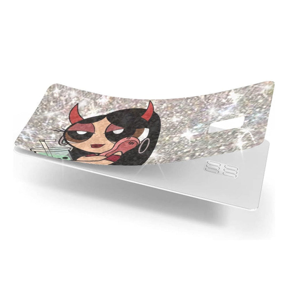 Silver BLING REFLECTIVE BACK INFORMATION Sexy Red Blossom - Exotix Card